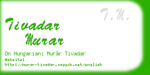 tivadar murar business card
