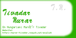 tivadar murar business card